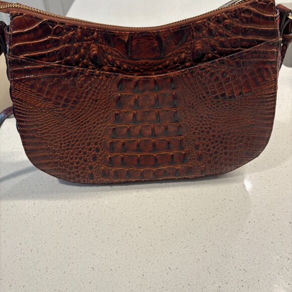 BRAHMIN Shayna Leather Crossbody Pecan Melbourne - Picture 3 of 5